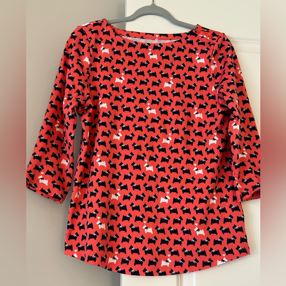 Charter Club Pink Top with Dog Print